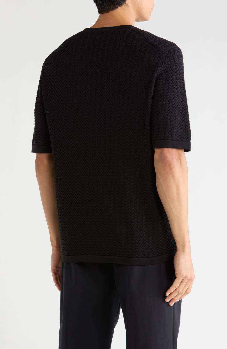 JASON WU Textured Crewneck T-Shirt, Alternate, color, Black