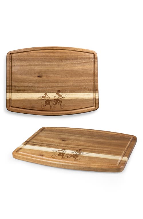 Picnic Time Disney® Mickey & Minnie Ovale Cutting Board In Brown