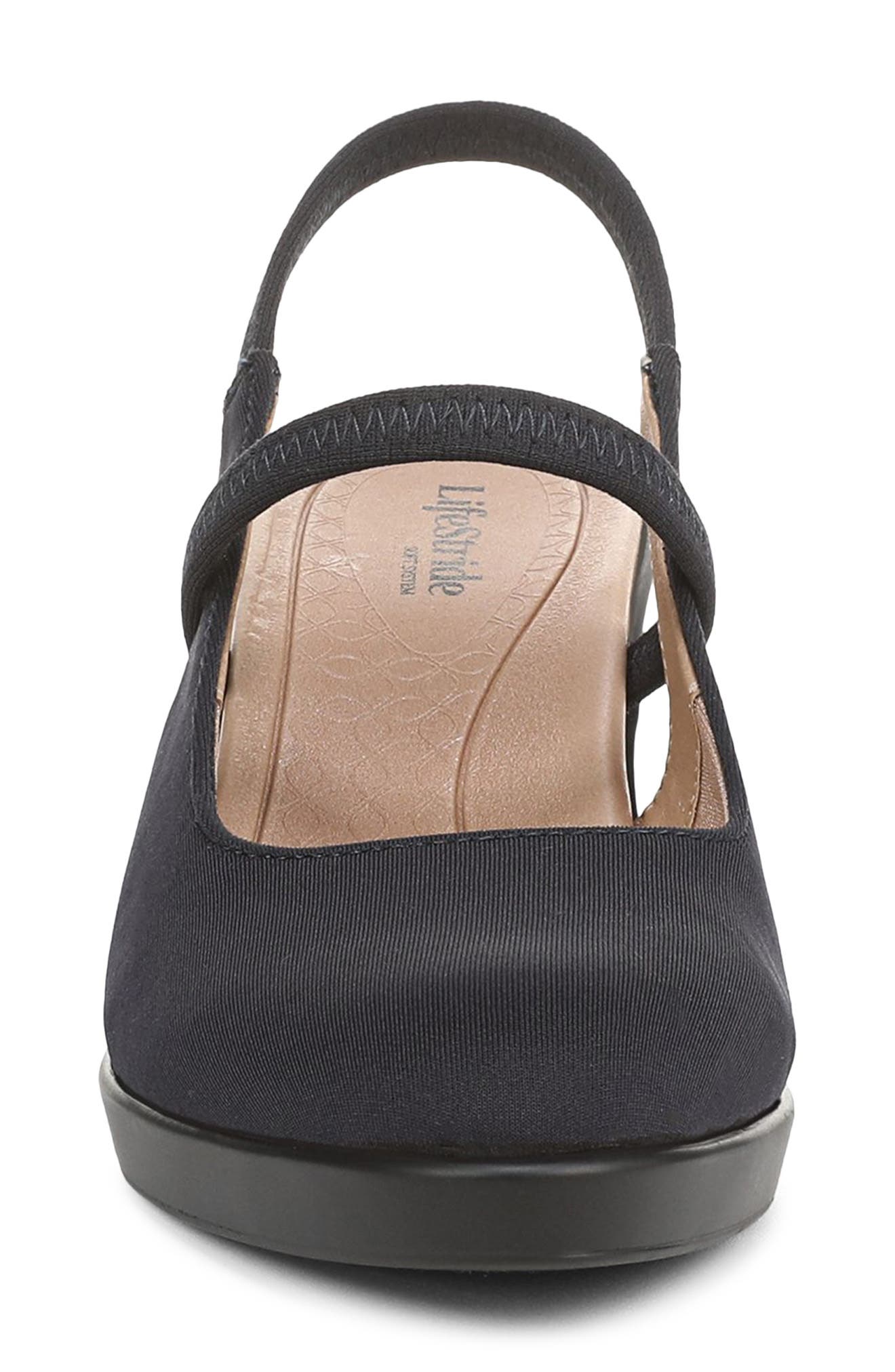 LifeStride Evoke Slingback Mary Jane Platform Pump, Alternate, color, Lux Navy