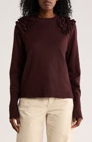 Democracy Ruffle Crewneck Sweater