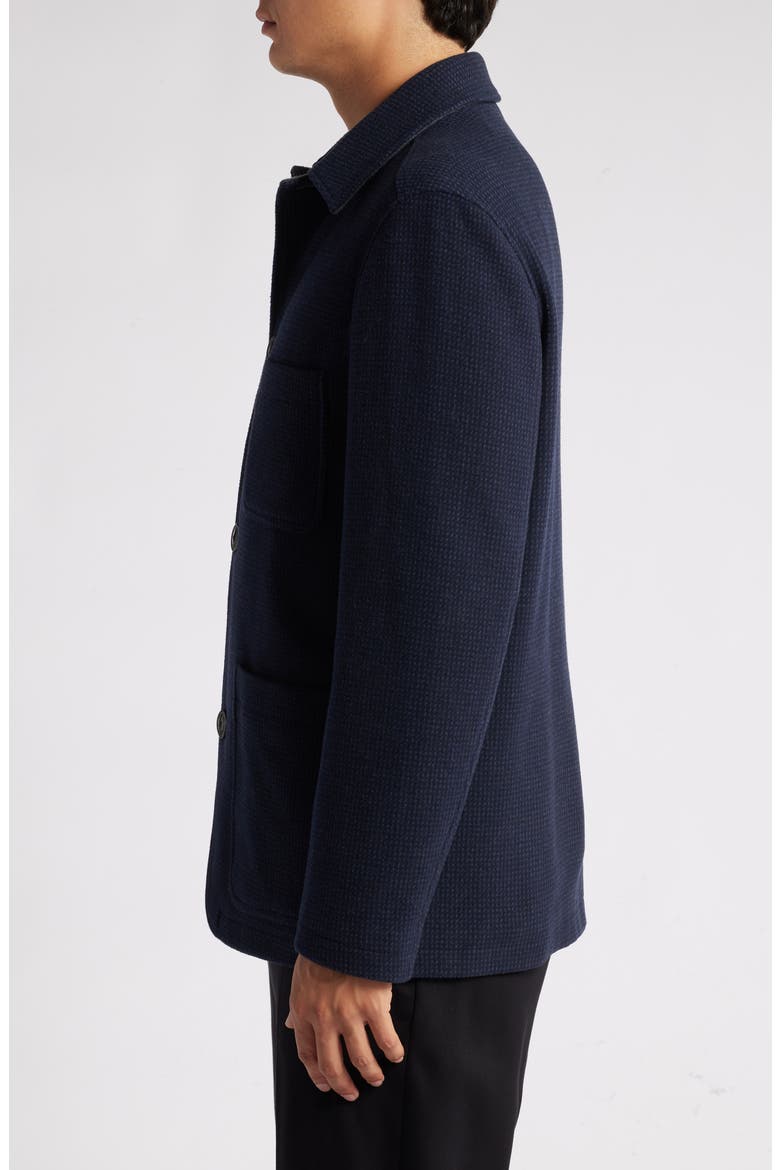 Sonoma Textured Wool Blend Button-Up Jacket, Alternate, color, NAVY MINI CHECK
