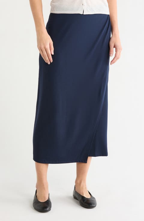Draped Midi Skirt