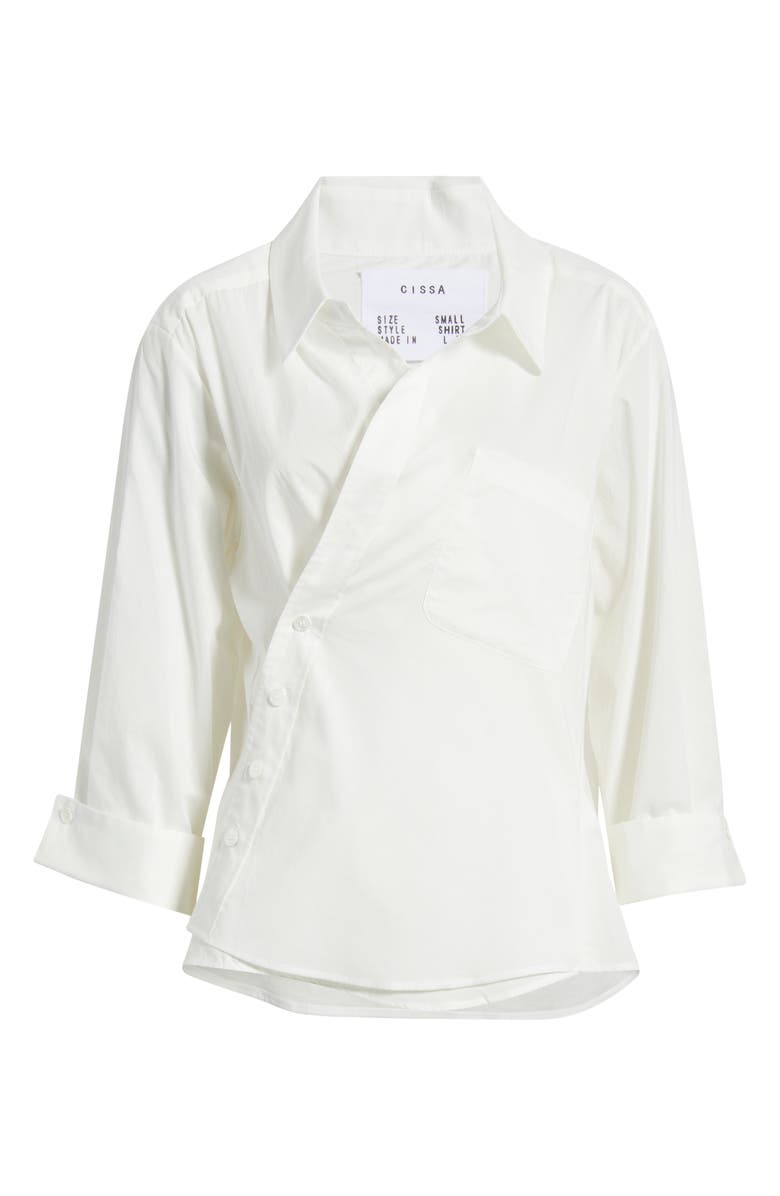 CISSA Asymmetric Wrap Top, Alternate, color, White