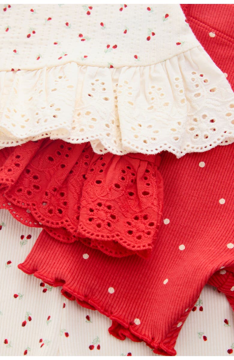 NEXT Kids' 4-Pack Sleeveless Shirt & Shorts Set, Alternate, color, Red Multi