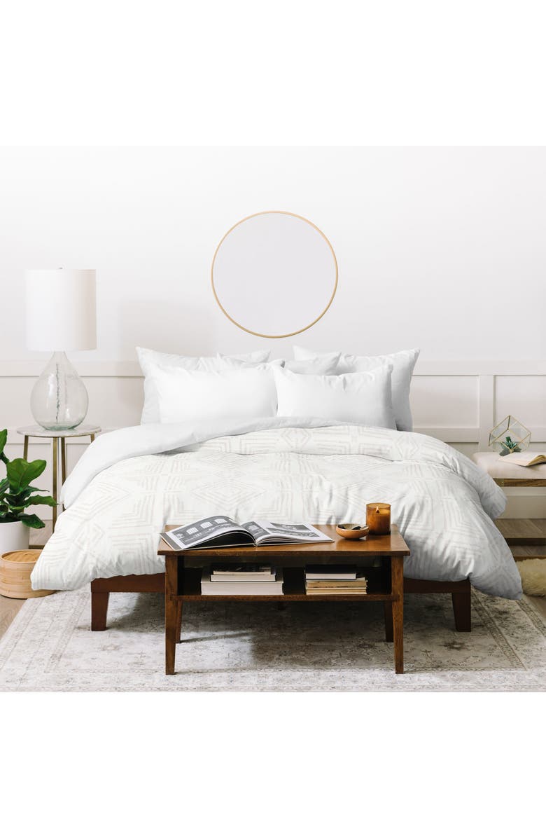 Deny Designs Schatzi Nora Tile 3-Piece Duvet Set - King, Alternate, color, White