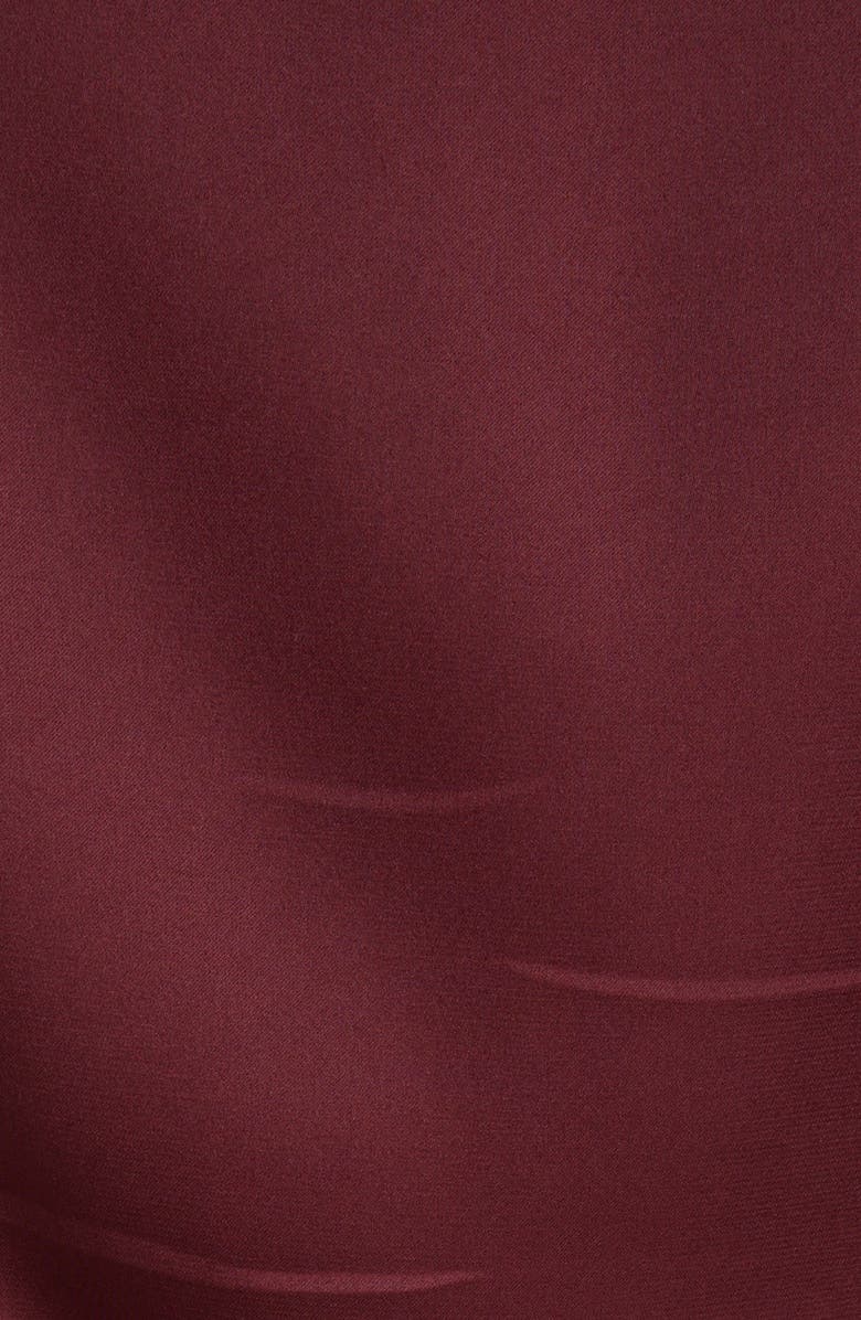 Acne Studios Teba Crop Stretch Satin Wrap Blouse, Alternate, color,