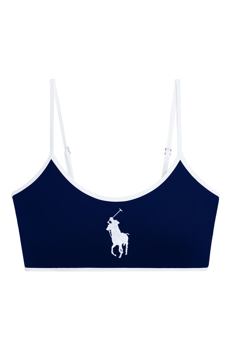 Crop Cami Bikini Top, Alternate, color, NAVY