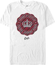 Crooks & Castles Men's Crooks & Castles Honor Amongst Thieves Red Badge Front and Back  Graphic T-Shirt