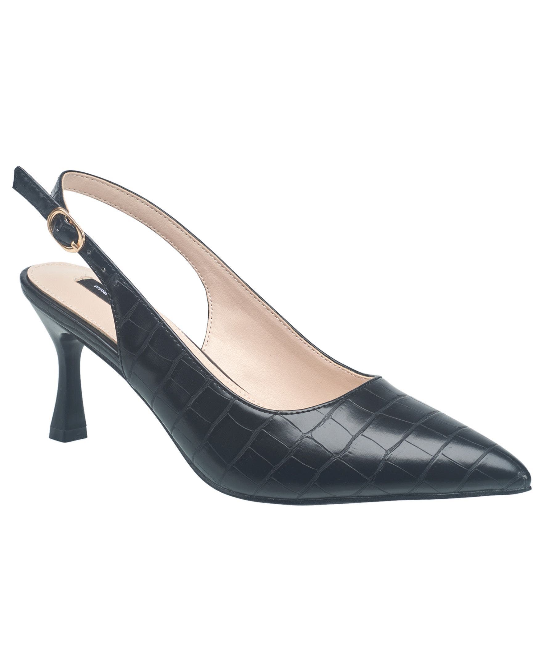 Brenna Croco Heel, Main, color, BLACK