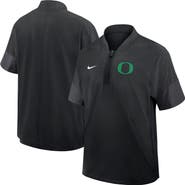 Nike Men's Nike Black Oregon Ducks 2025 Sideline Short Sleeve Quarter-Zip Coach Jacket