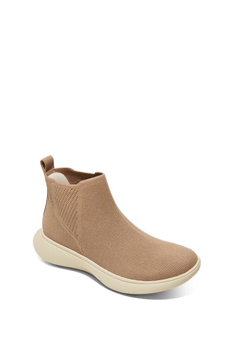 Round-Toe Slip-On Sneaker Boots