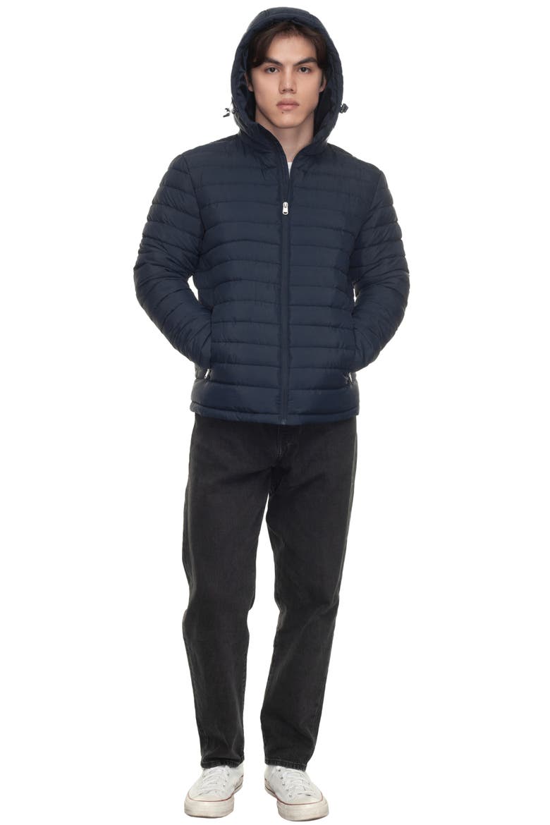 Midweight Puffer Jacket, Alternate, color, Navy