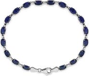 ALLUREZ Lab Blue Sapphire Bracelet 14K