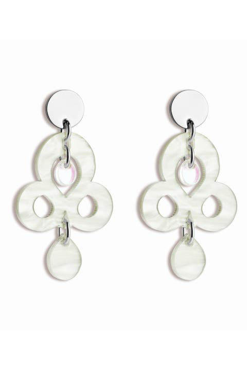 Mini Batik Earrings - Regent Green