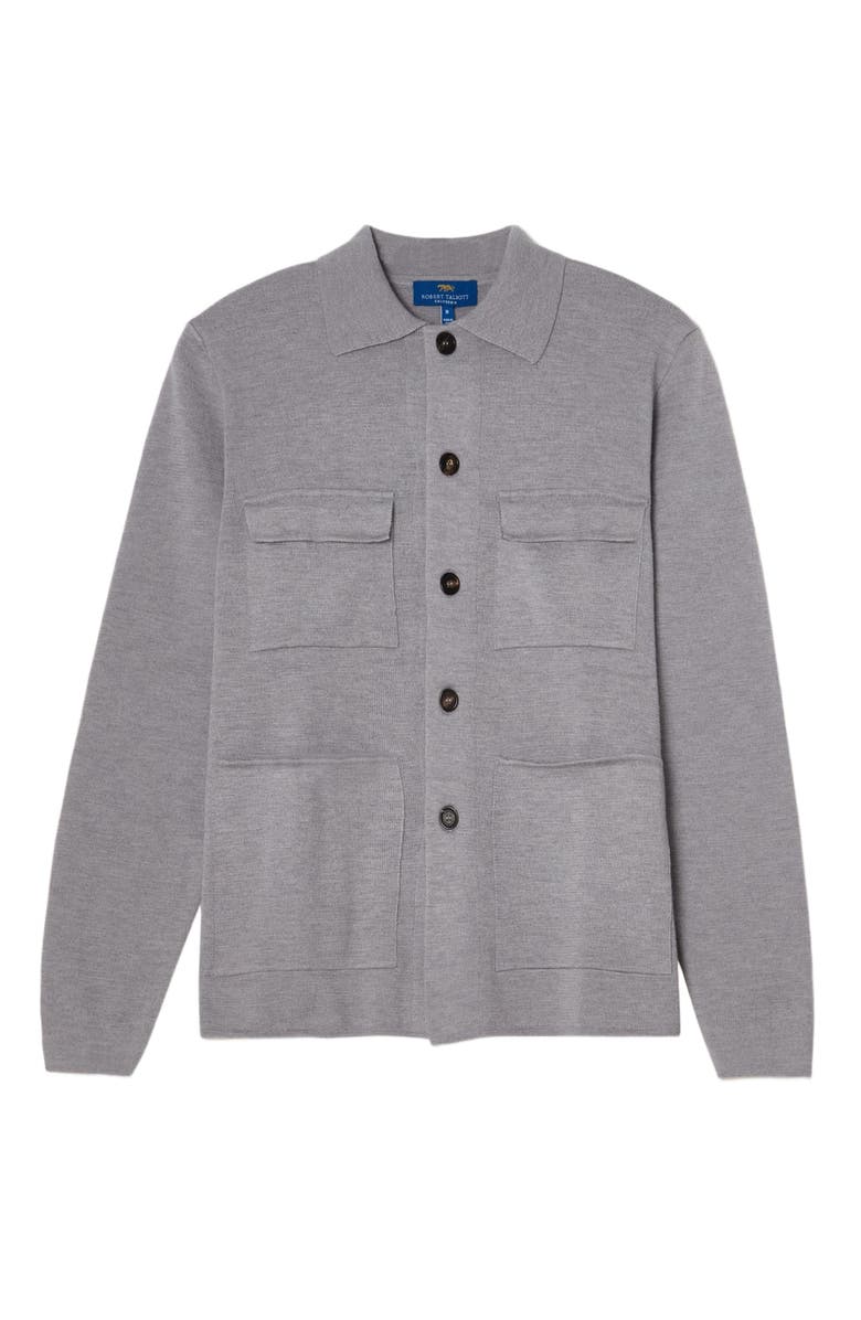Robert Talbott Landon Sweater Jacket, Main, color, Light Gray