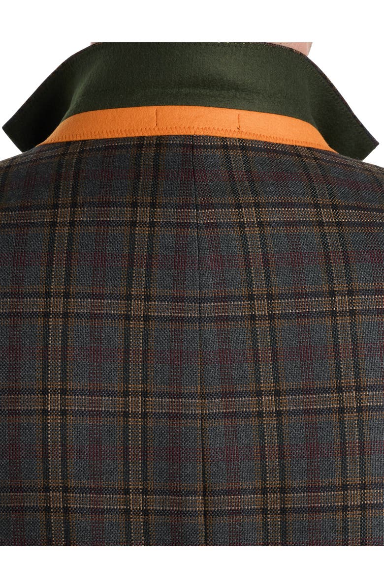 Tallia Wool-Blend Plaid Sport Coat, Alternate, color, Green