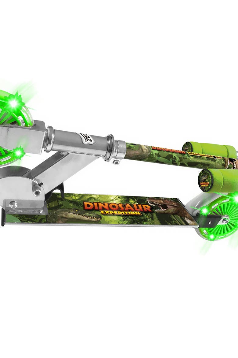 Dinosaur Scooter with 2 Light Up Wheels, Alternate, color, Multicolored