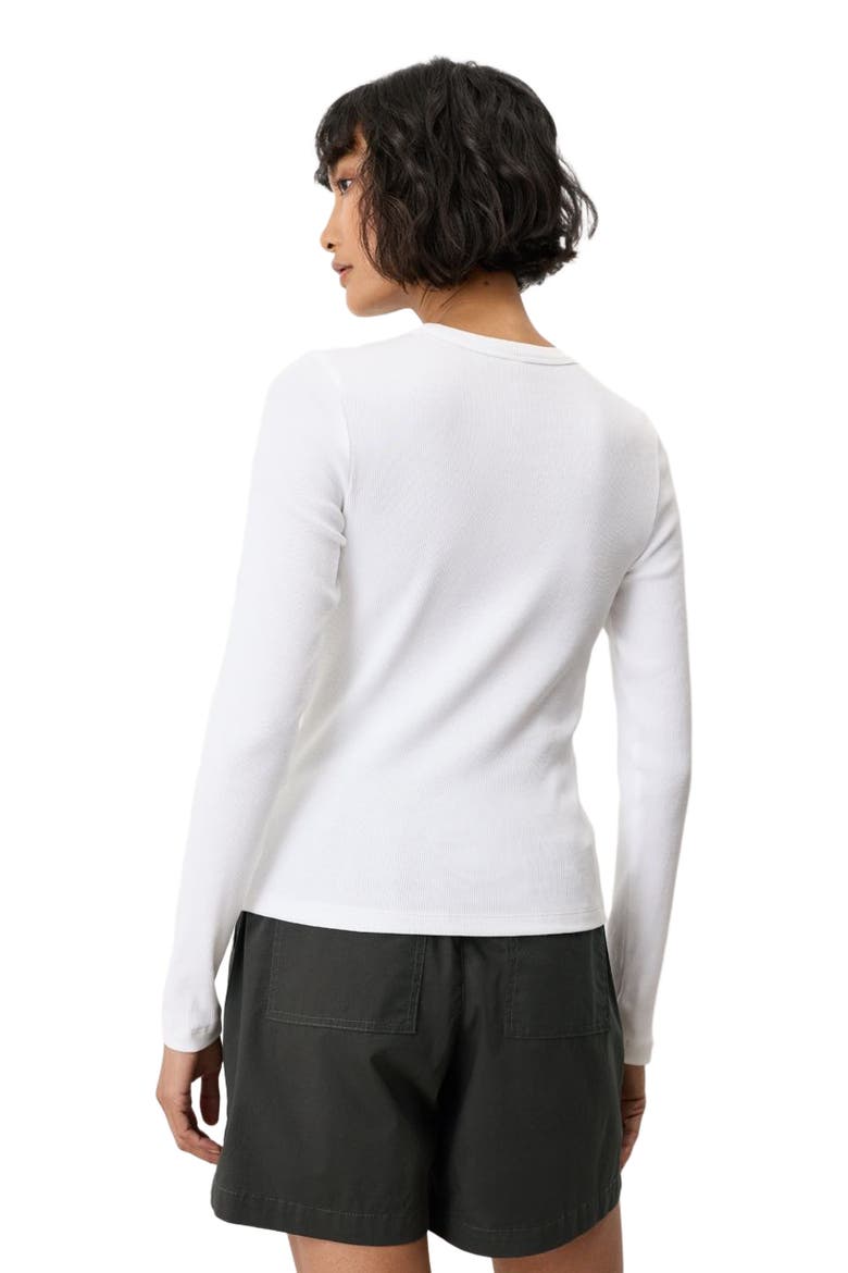 Perfect Rib Layering Long Sleeve Made With Organic Cotton, Alternate, color, White