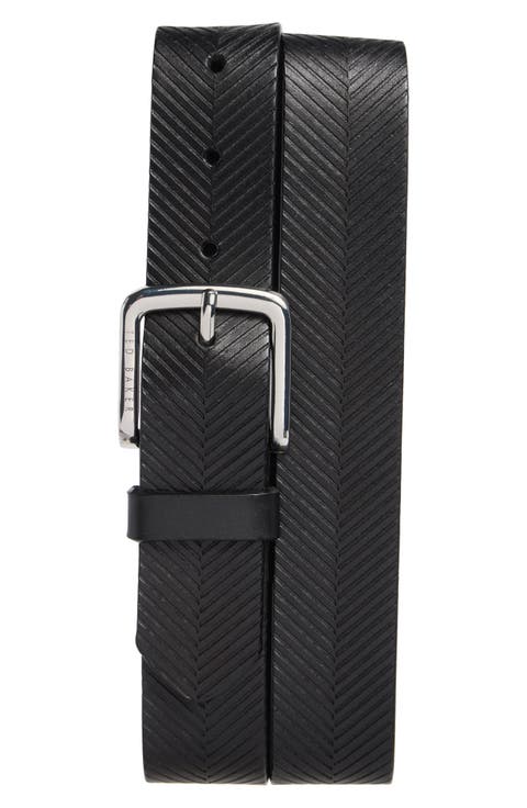 Herringbone Leather Belt