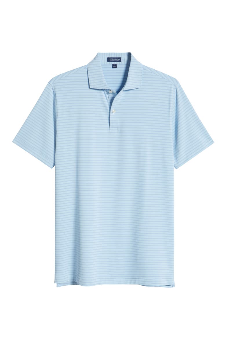 Bridge Stripe Performance Jersey Polo, Alternate, color, BLUE FROST