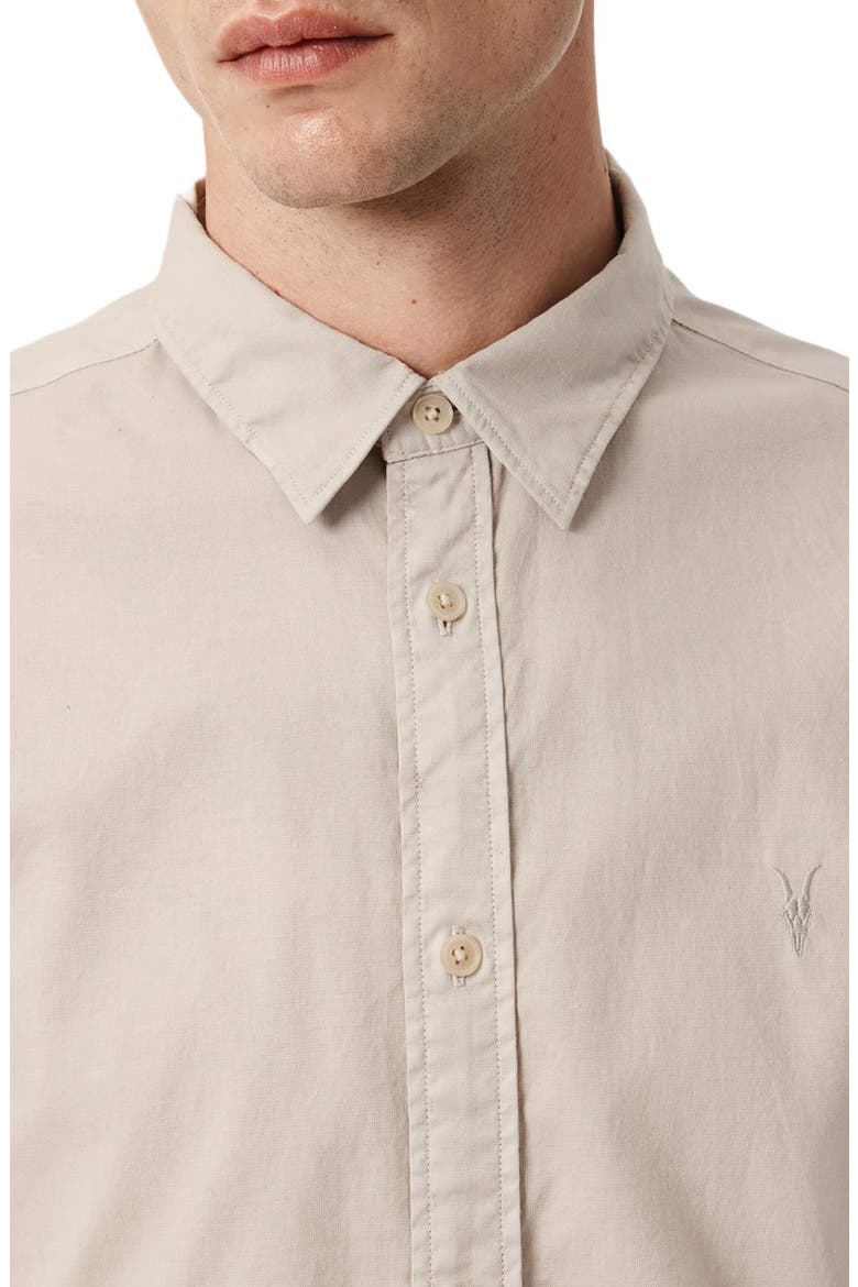 Hawthorne Solid Stretch Cotton Button-Up Shirt, Alternate, color, DUSK WHITE