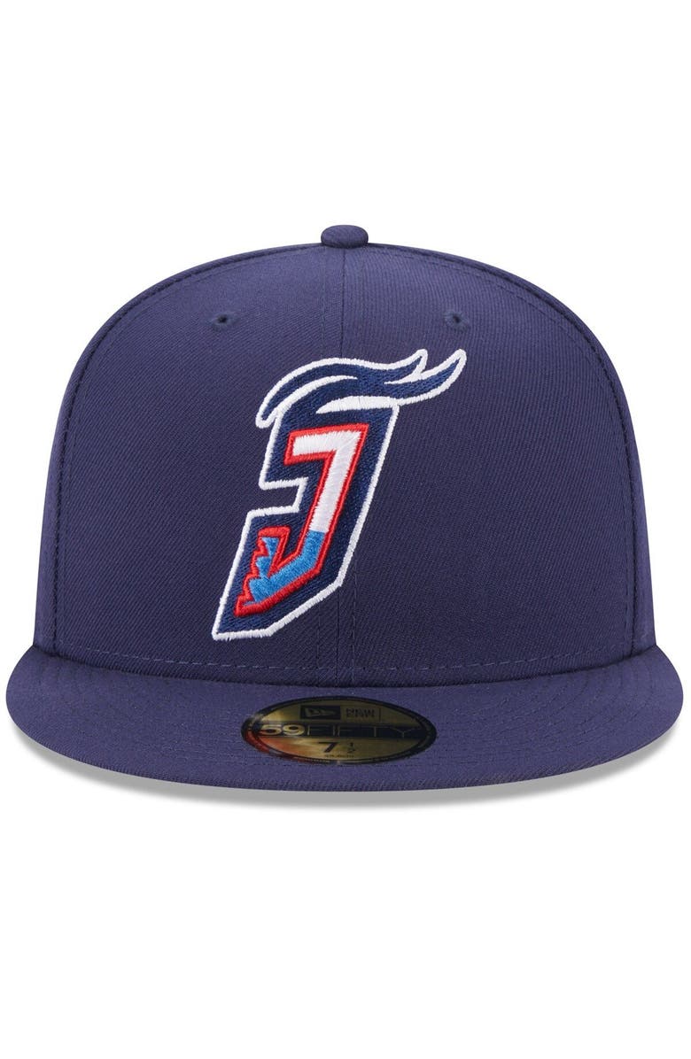 New Era Men's New Era Navy Jacksonville Jumbo Shrimp Authentic Collection Alternate Logo 59FIFTY Fitted Hat, Alternate, color, Navy