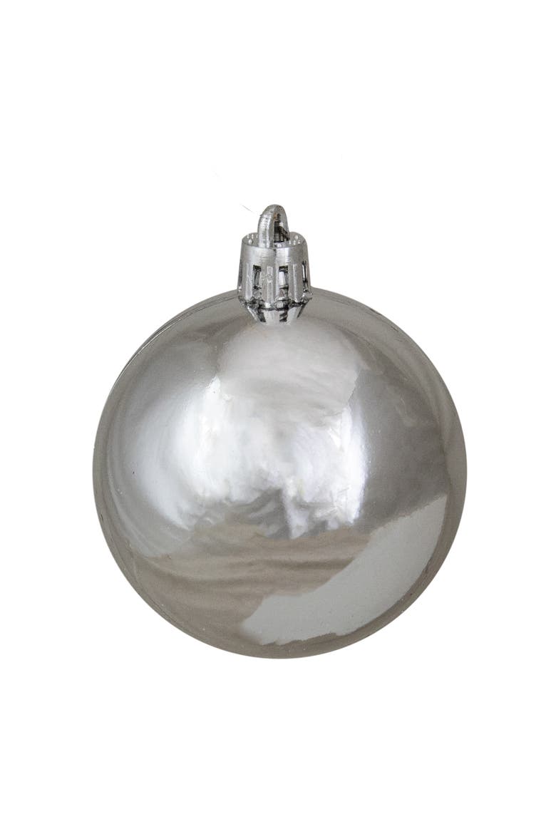 12ct Red and Silver Shatterproof Shiny and Matte Christmas Ball Ornaments 2.25", Alternate, color, Red