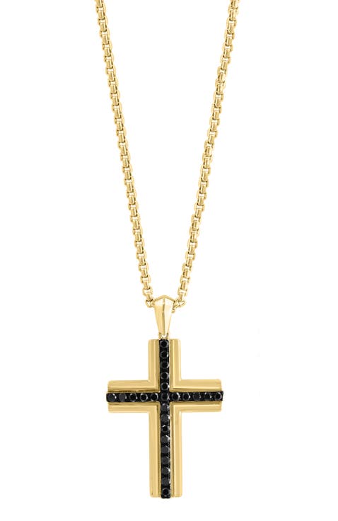 14K Yellow Gold Golden Faith Diamond Cross