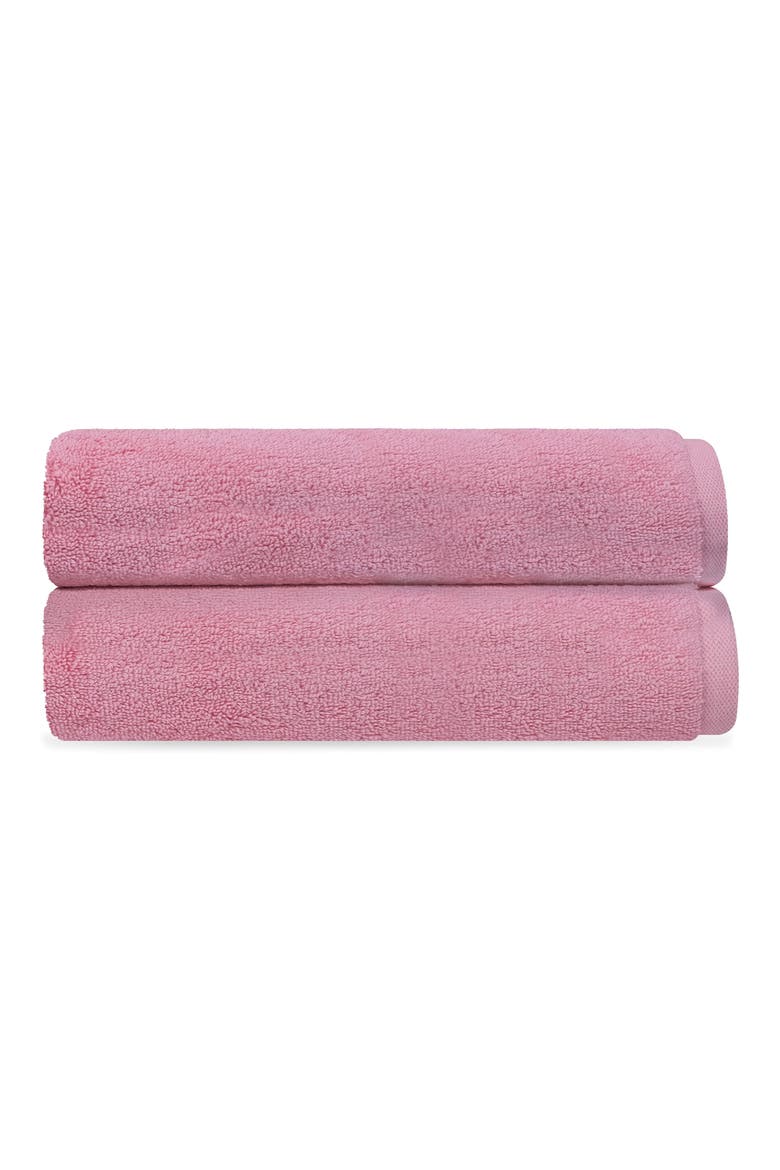 Puresoft Set of 2 Turkish Cotton Bath Towels, Main, color, PINK