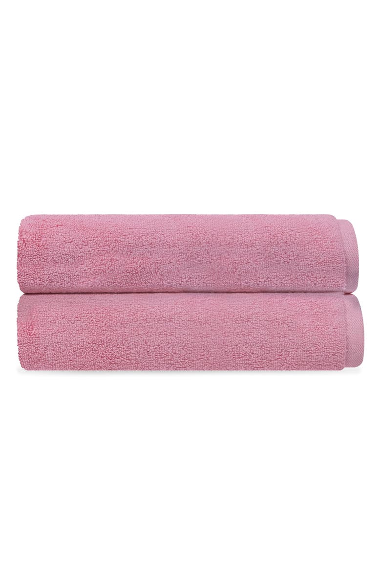 DePera Puresoft Set of 2 Turkish Cotton Bath Towels, Main, color, Pink