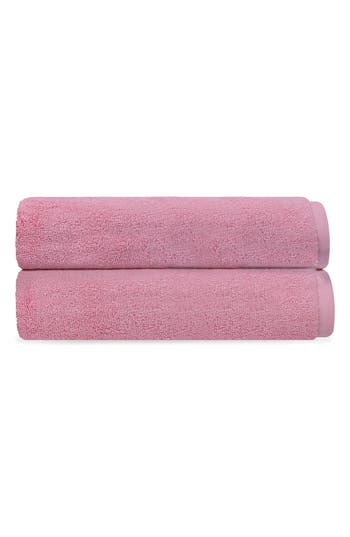 Depera Puresoft Set Of 2 Turkish Cotton Bath Towels In Pink