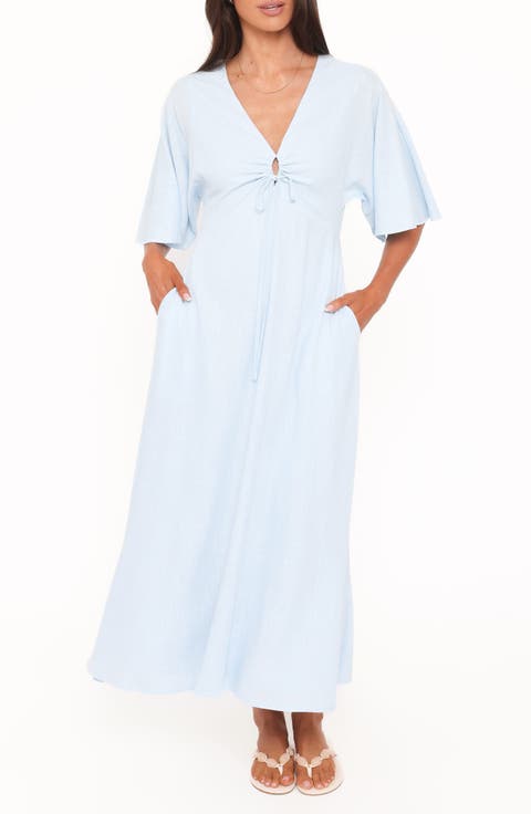 Liberty Flutter Sleeve Maxi Dress