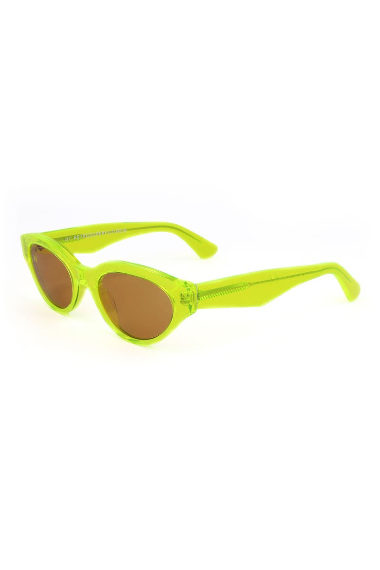 52mm Cat Eye Sunglasses, Alternate, color, YELLOW