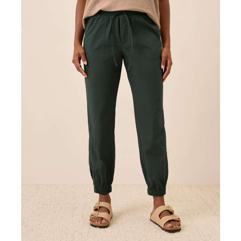 Pact Organic Cotton Monterey Poplin Jogger In Green