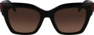 Longchamp Medallion 52mm Modified Rectangular Sunglasses