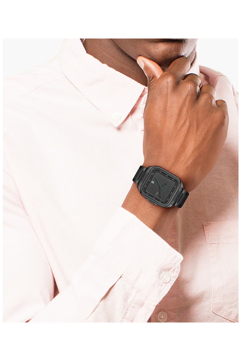 L.12.12 Up Bracelet Watch, 39mm x 32mm, Alternate, color, BLACK