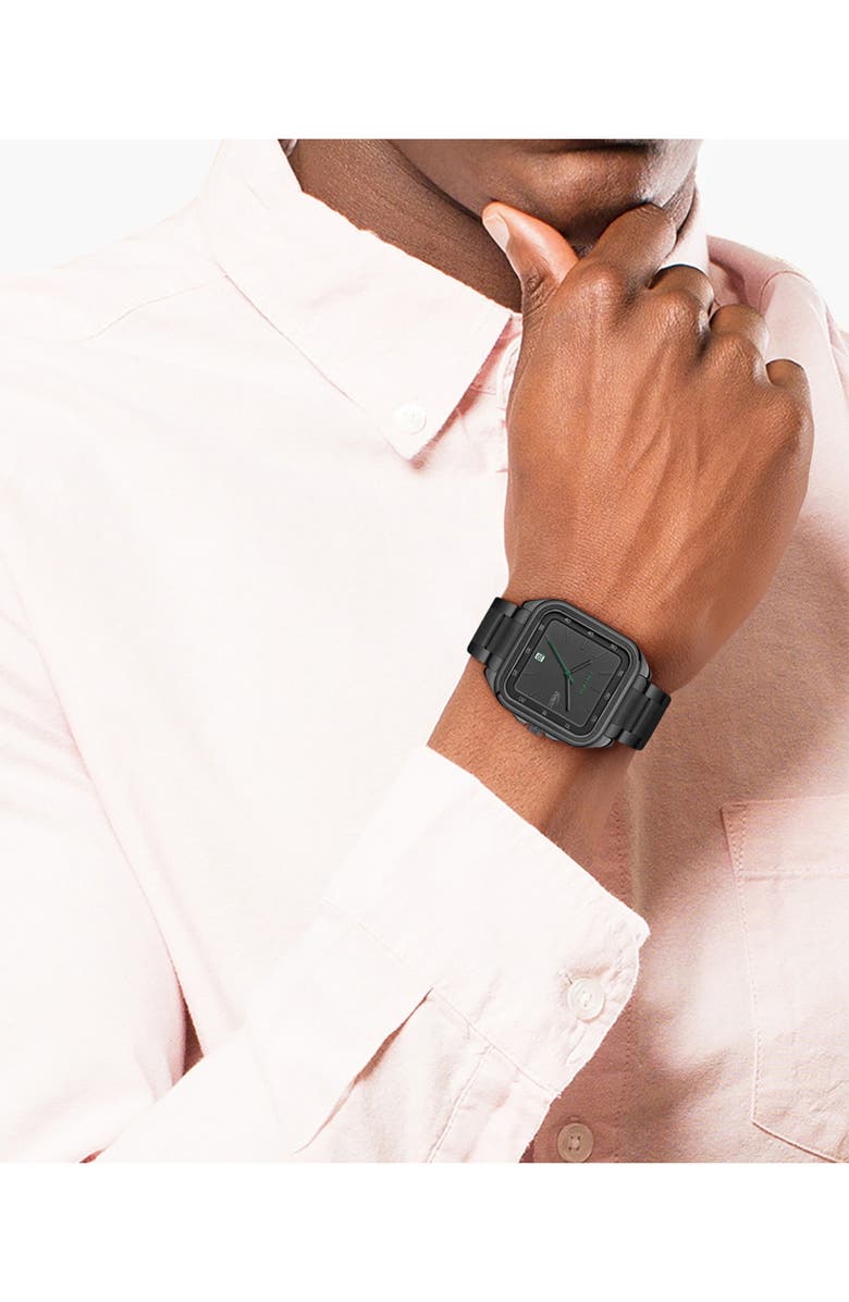 Lacoste L.12.12 Up Bracelet Watch, 39mm x 32mm, Alternate, color, Black