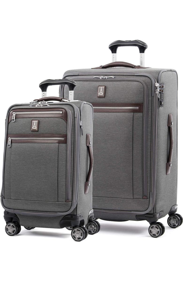 TRAVELPRO Platinum Elite Softside Expandable 2-Piece Set (21/25) Spinner Luggage Set, Main, color, Vintage Grey
