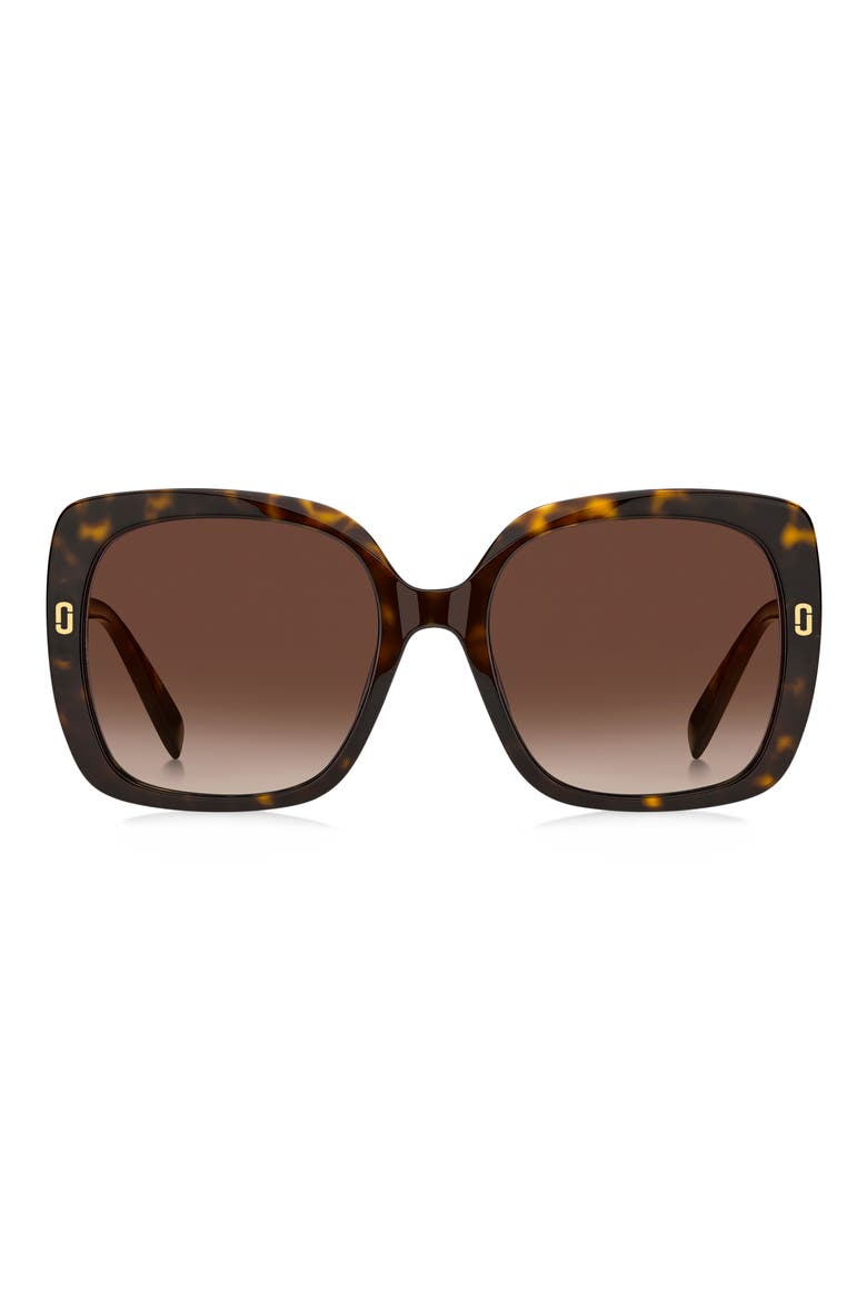 56mm Square Sunglasses, Main, color, HAVANA/ BROWN SF