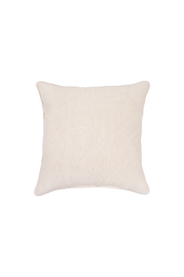 April Showers Flowers Cotton Blend Accent Throw Pillow 18" x 18", Alternate, color, Beige
