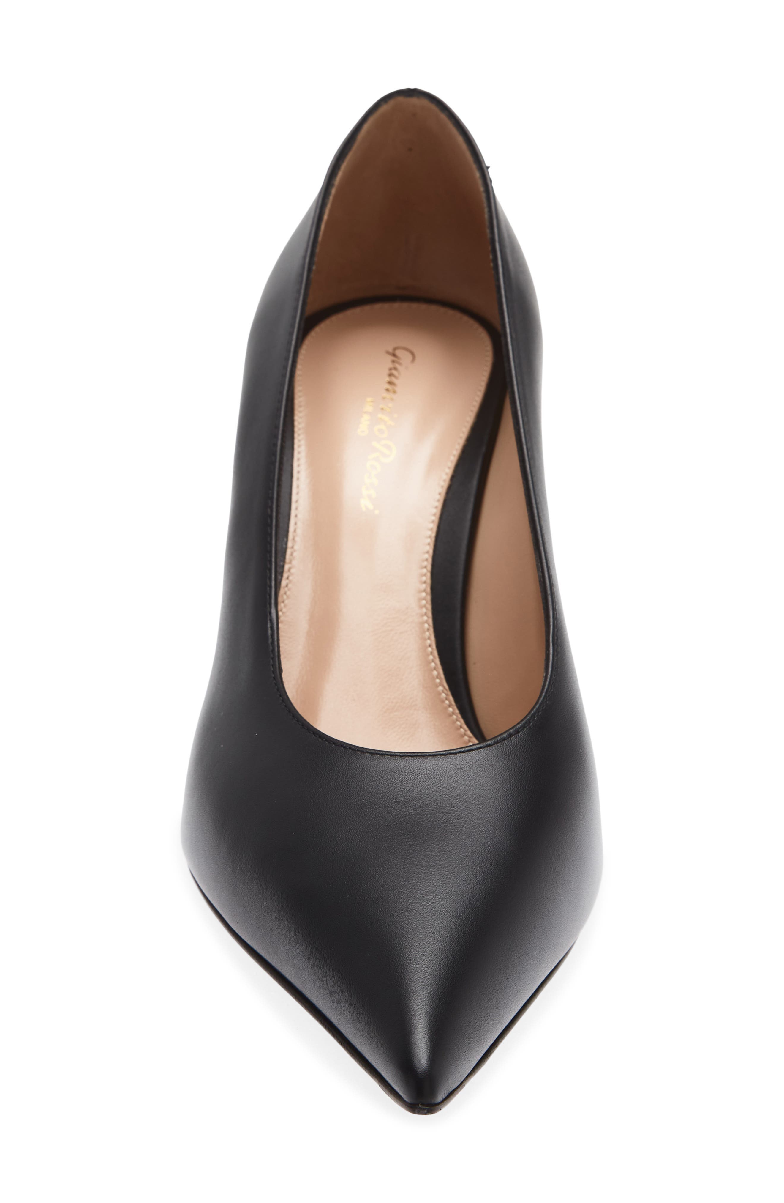 Vitello Pointed Toe Pump, Alternate, color, BLACK