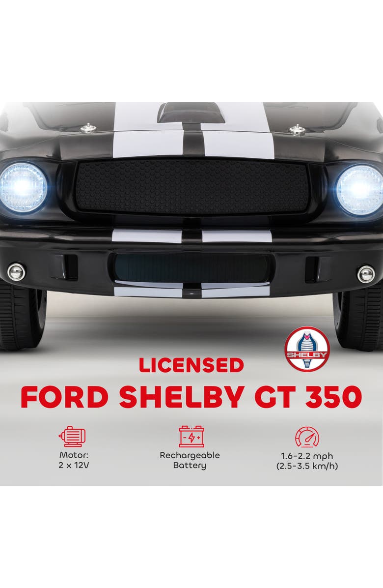 Qaba Licensed Ford Shelby GT 350 Kids Ride On, Battery-Powered, Remote, Speed, MP3, Alternate, color, Black