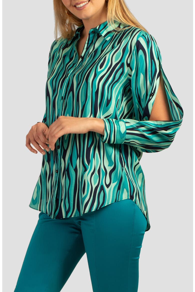Arielle Button-Up Shirt, Alternate, color, CERAMIC MULTI