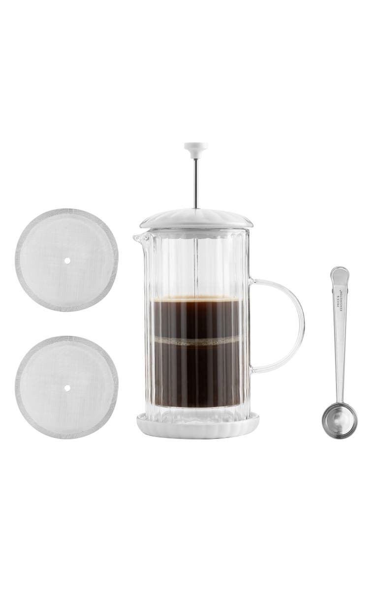 Price & Kensington Luxe French Press, 350 ml, Alternate, color, White