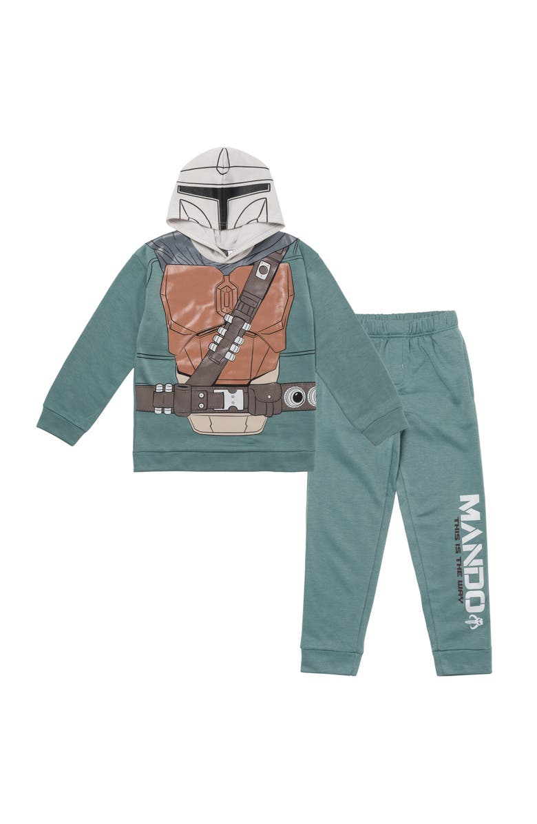 Star Wars Cosplay Fleece Hoodie and Joggers Set, Main, color, Mandalorian Grey