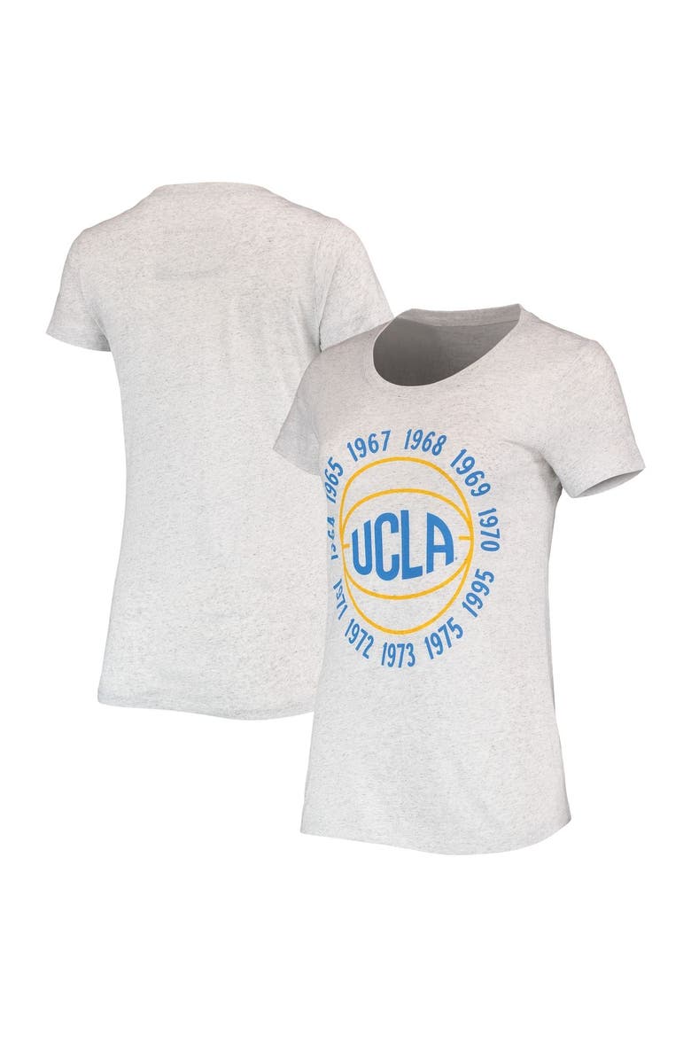 Women's Homefield Ash UCLA Bruins Vintage National Champions Basketball Tri-Blend T-Shirt, Main, color, Ash