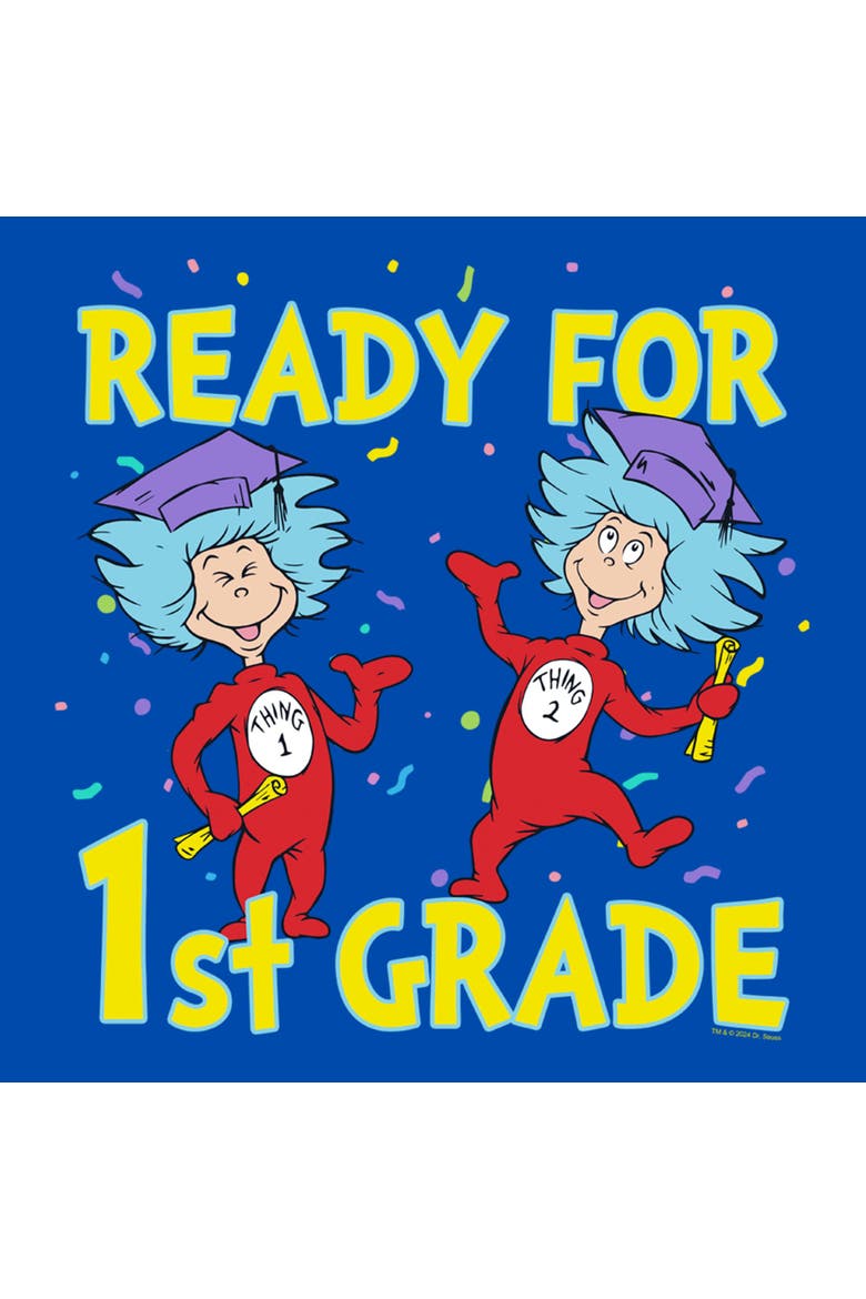 Boy's Dr. Seuss Ready For First Grade  Graphic T-Shirt, Alternate, color, Royal Blue