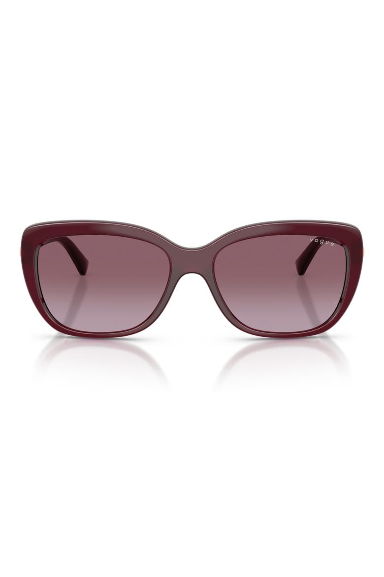 VO5678SB 55mm Butterfly Sunglasses, Main, color, TRANSPARENT CHERRY / VIOLET