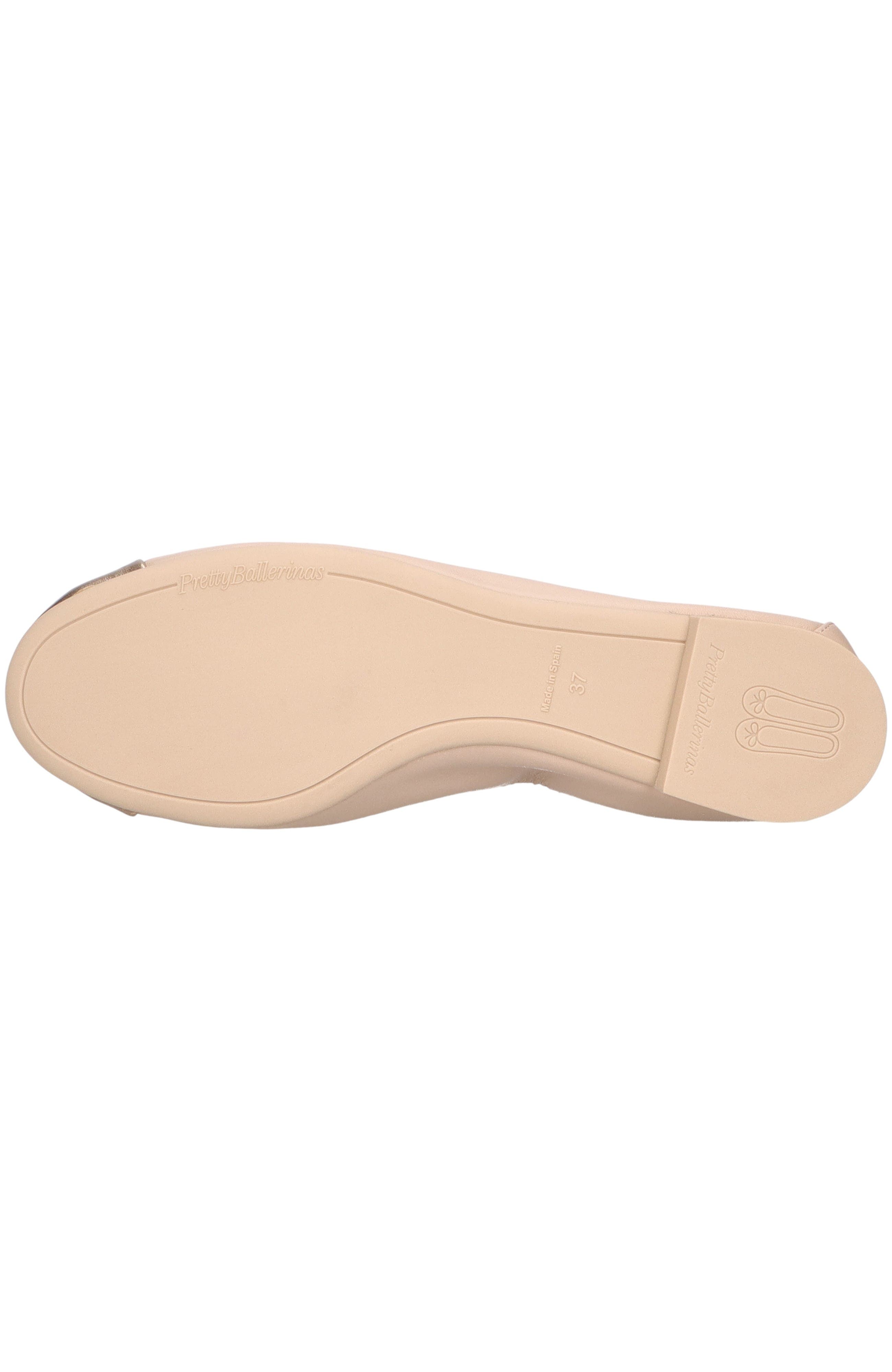Pretty Ballerinas Round toe elasticated ballet flat, Alternate, color, Beige