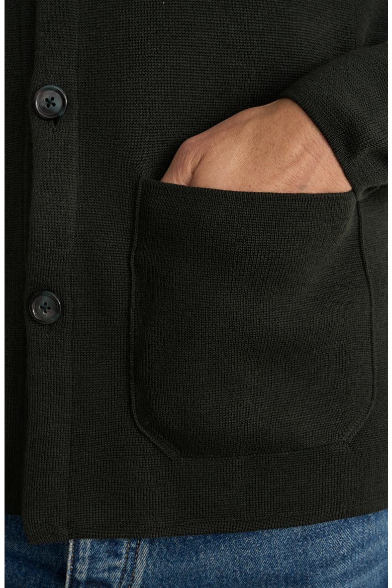 Merino Wool Milano Knit Overshirt, Alternate, color, DARK GREEN